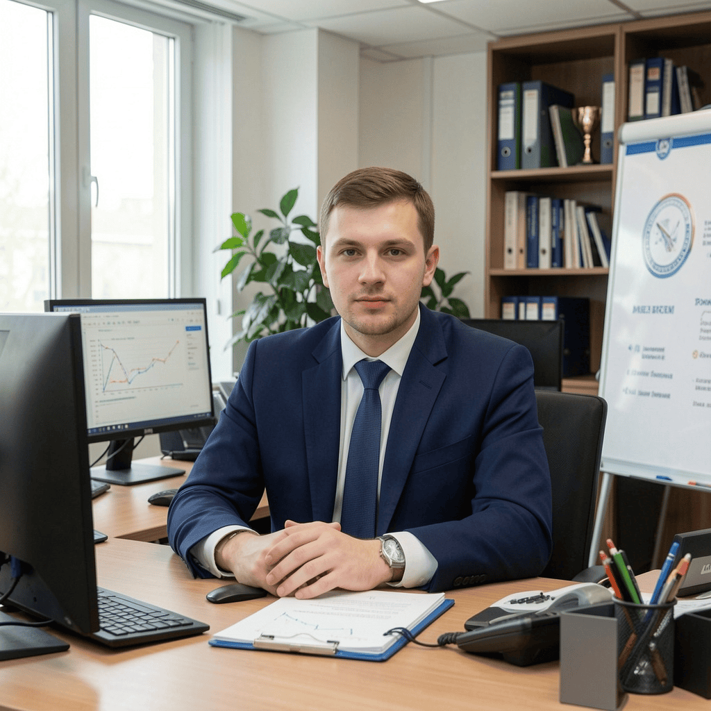 Человек работает