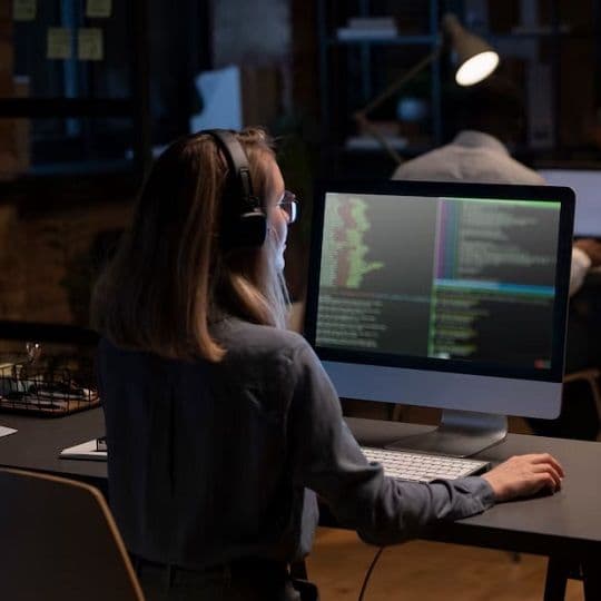 Человек работает