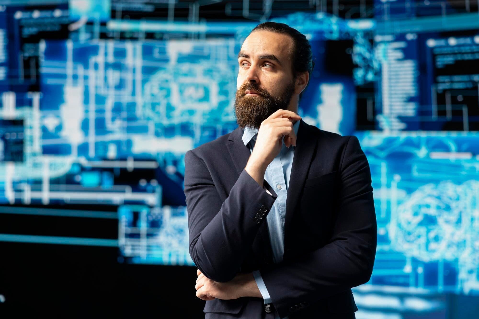 Человек работает