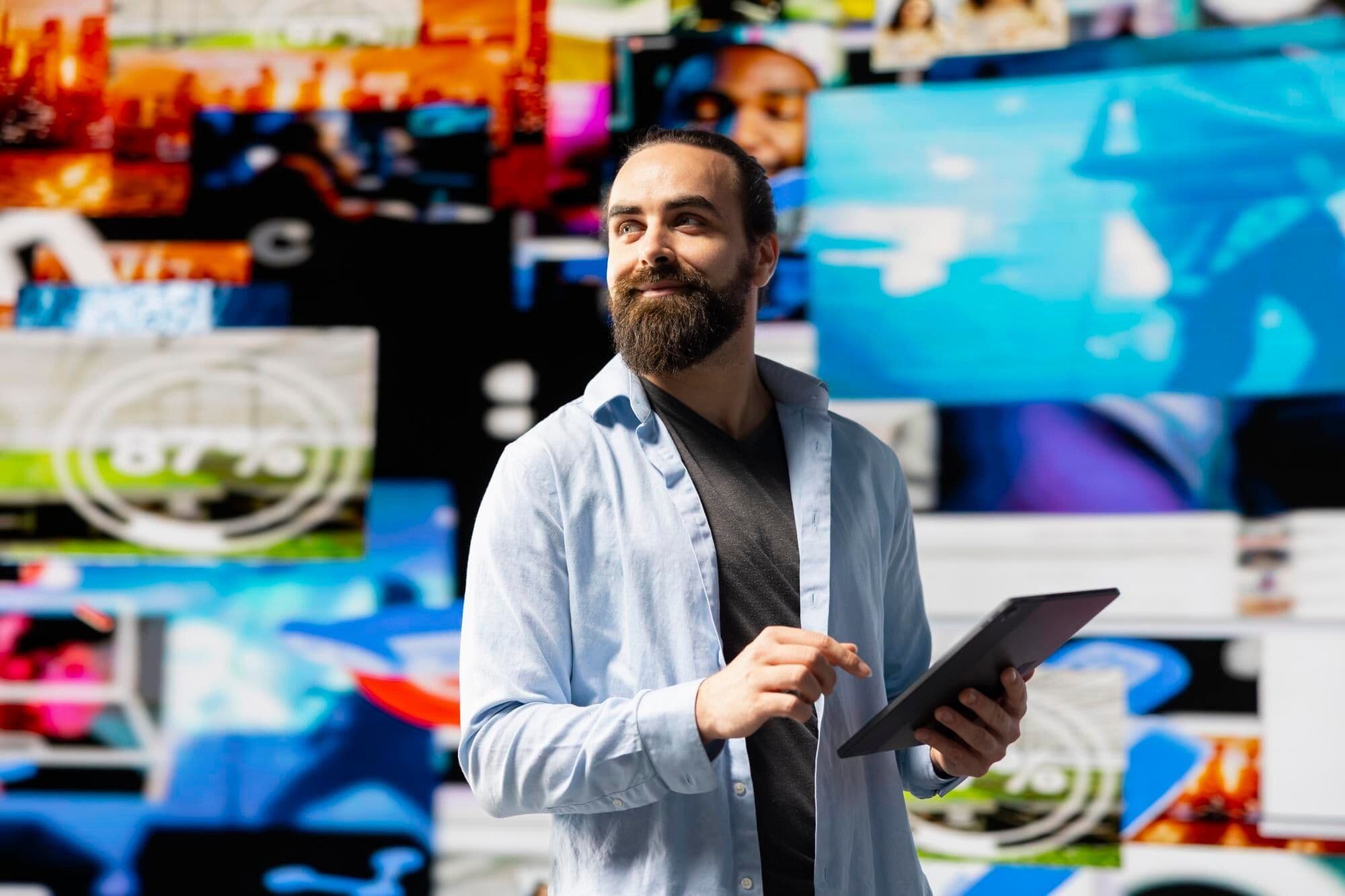 Человек работает