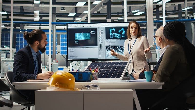 Человек работает